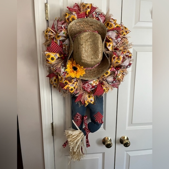 Sunflower cowgirl fall wreath - Picture 1 of 3